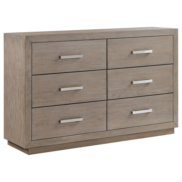  Coaster Furniture Kenora 224853 6-Drawer Dresser - Barley Brown IMAGE 1