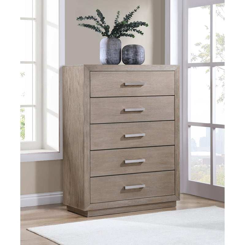  Coaster Furniture Kenora 224855 5-Drawer Bedroom Chest - Barley Brown IMAGE 9