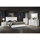  Coaster Furniture Ives 224941Q Queen Panel Bed LED Headboard - White High Gloss IMAGE 5