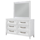  Coaster Furniture Marielle 224843M 6-Drawer Dresser with Mirror - Distressed White IMAGE 3