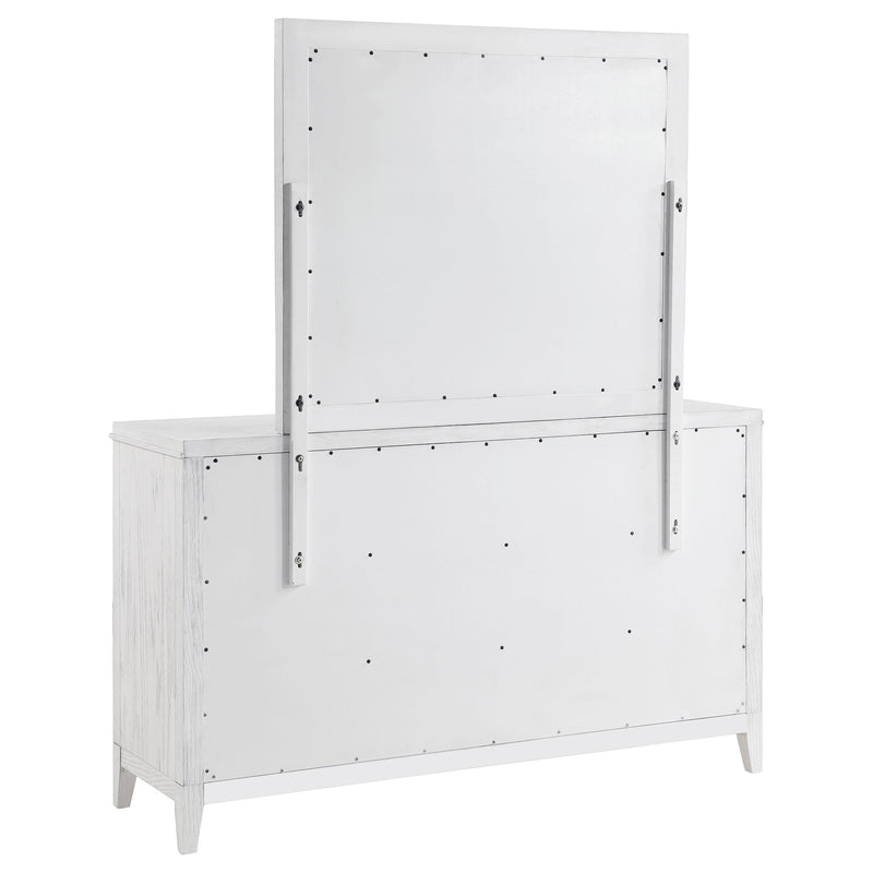  Coaster Furniture Marielle 224843M 6-Drawer Dresser with Mirror - Distressed White IMAGE 5