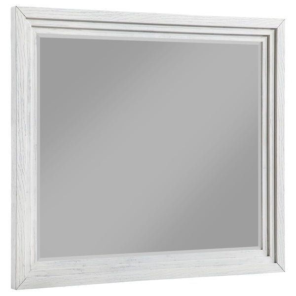  Coaster Furniture Marielle 224844 Dresser Mirror - Distressed White IMAGE 1