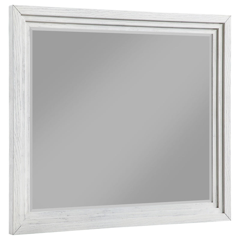  Coaster Furniture Marielle 224844 Dresser Mirror - Distressed White IMAGE 1