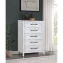  Coaster Furniture Marielle 224845 5-Drawer Bedroom Chest - Distressed White IMAGE 9
