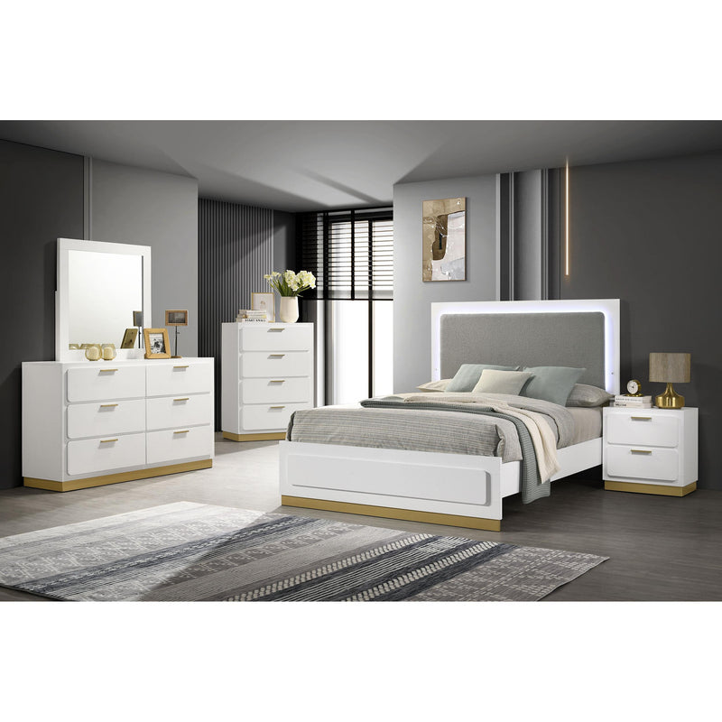  Coaster Furniture Caraway 224773M 6-Drawer Dresser with Mirror - White IMAGE 10