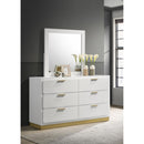  Coaster Furniture Caraway 224773M 6-Drawer Dresser with Mirror - White IMAGE 9