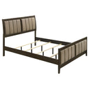  Coaster Furniture Wilkes 224421KE 51-inch Upholstered Eastern King Bed - Dark Cocoa IMAGE 1