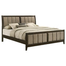  Coaster Furniture Wilkes 224421KE 51-inch Upholstered Eastern King Bed - Dark Cocoa IMAGE 2