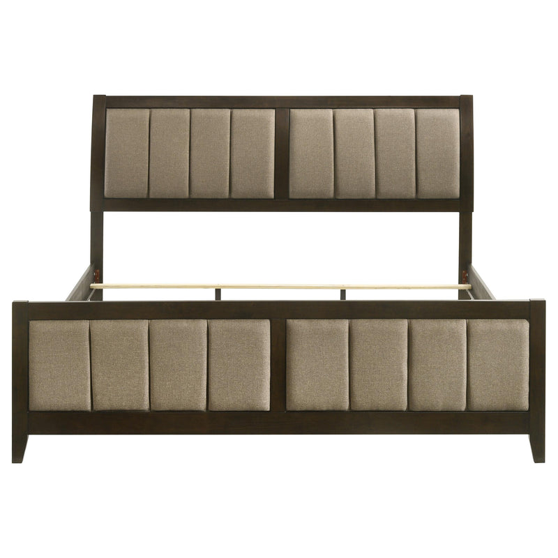  Coaster Furniture Wilkes 224421KE 51-inch Upholstered Eastern King Bed - Dark Cocoa IMAGE 3