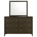  Coaster Furniture Wilkes 224423M 6-Drawer Dresser and Mirror - Dark Cocoa IMAGE 2