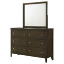  Coaster Furniture Wilkes 224423M 6-Drawer Dresser and Mirror - Dark Cocoa IMAGE 3