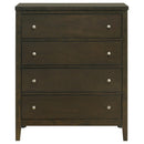  Coaster Furniture Wilkes 224425 4-Drawer Chest of Drawers - Dark Cocoa IMAGE 2