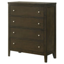  Coaster Furniture Wilkes 224425 4-Drawer Chest of Drawers - Dark Cocoa IMAGE 3
