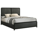  Coaster Furniture Cavelle 223661Q 51-inch Upholstered Queen Bed - Black IMAGE 2