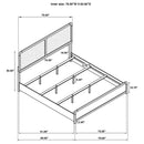  Coaster Furniture Cavelle 223661KE 51-inch Upholstered Eastern King Bed - Black IMAGE 6