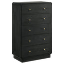  Coaster Furniture Cavelle 223665 5-Drawer Chest of Drawers - Black IMAGE 1