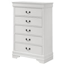 Coaster Furniture Louis Philippe 202445 5-Drawer Bedroom Chest - White IMAGE 3