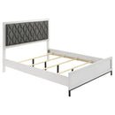  Coaster Furniture Sonora 224861Q Queen Upholstered Panel Bed - White IMAGE 1