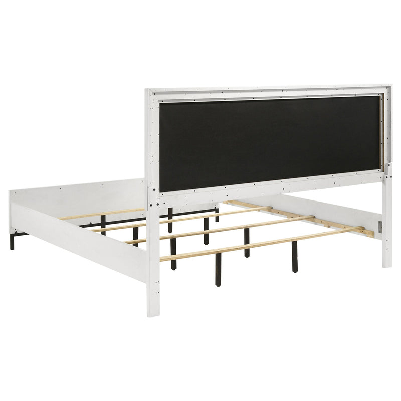  Coaster Furniture Sonora 224861KE Eastern King Upholstered Panel Bed - White IMAGE 3