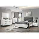  Coaster Furniture Sonora 224861KE Eastern King Upholstered Panel Bed - White IMAGE 5