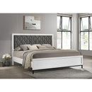  Coaster Furniture Sonora 224861KW California King Upholstered Panel Bed - White IMAGE 4