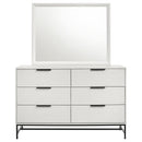  Coaster Furniture Sonora 224863M 6-Drawer Dresser with Mirror - White IMAGE 2