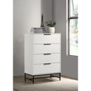  Coaster Furniture Sonora 224865 4-Drawer Bedroom Chest - White IMAGE 9