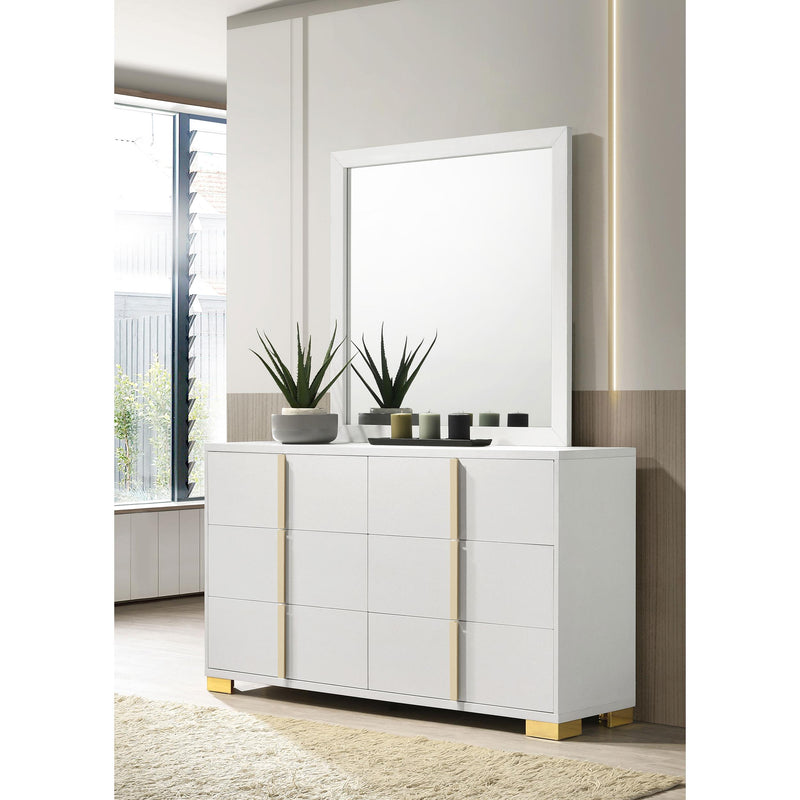  Coaster Furniture Marceline 222933M 6-Drawer Dresser with Mirror - White IMAGE 9