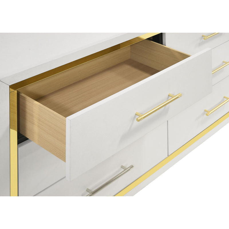  Coaster Furniture Lucia 224733M 6-Drawer Dresser with Mirror - White IMAGE 11
