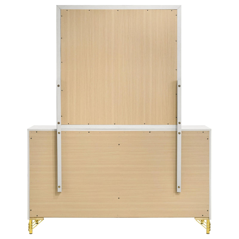  Coaster Furniture Lucia 224733M 6-Drawer Dresser with Mirror - White IMAGE 6