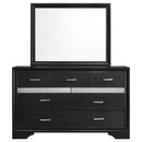  Coaster Furniture Miranda 206363M 7-Drawer Dresser with Mirror - Black IMAGE 2