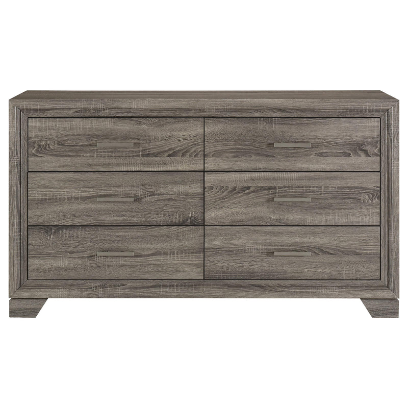 Coaster Furniture Wright 223343 6-Drawer Dresser Cabinet - Brown Oak IMAGE 2
