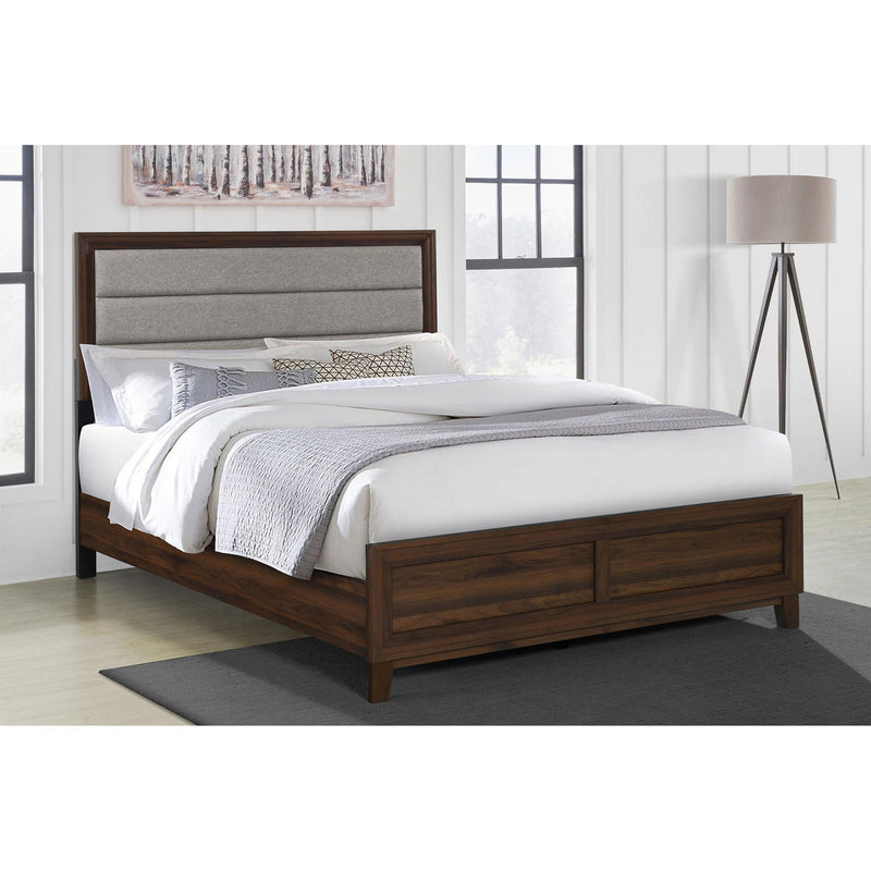  Coaster Furniture Welsley 223441Q 50-inch Upholstered Queen Bed - Walnut IMAGE 4