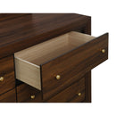  Coaster Furniture Welsley 223443M 6-Drawer Dresser and Mirror - Walnut IMAGE 9