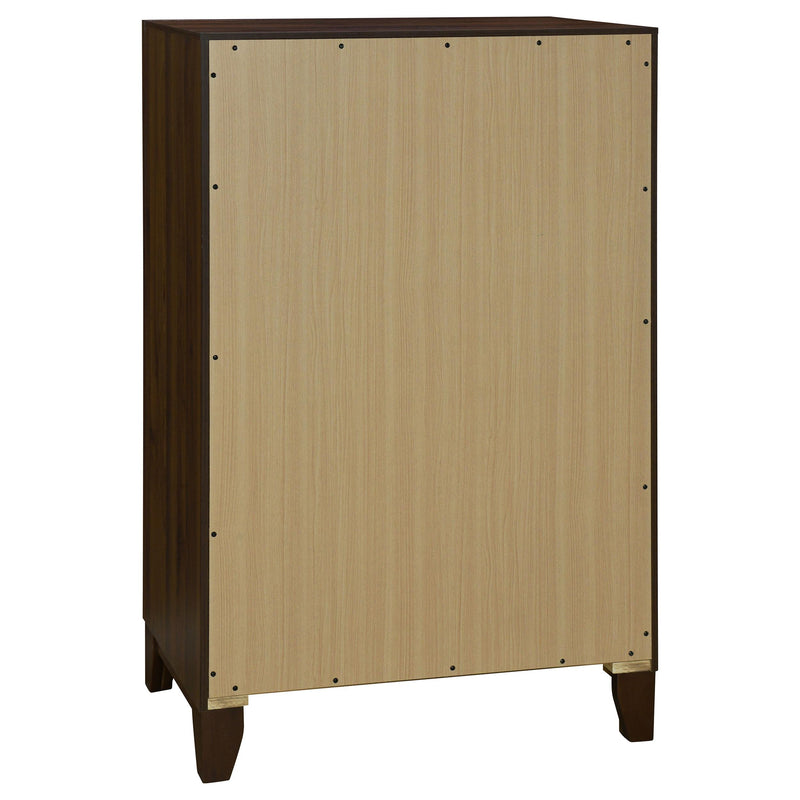  Coaster Furniture Welsley 223445 4-Drawer Chest of Drawers - Walnut IMAGE 4
