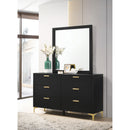  Coaster Furniture Kendall 224453M 6-Drawer Dresser with Mirror - Black IMAGE 9