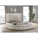  Coaster Furniture Sonya 360111Q Upholstered Queen Round Storage Bed - Ivory IMAGE 8
