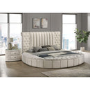  Coaster Furniture Sonya 360111Q Upholstered Queen Round Storage Bed - Ivory IMAGE 9