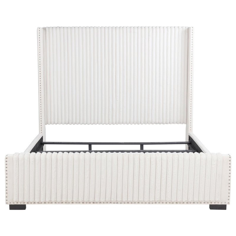 Coaster Furniture Natasha 306051KE 65-inch Upholstered Eastern King Wingback Bed - Cream IMAGE 3
