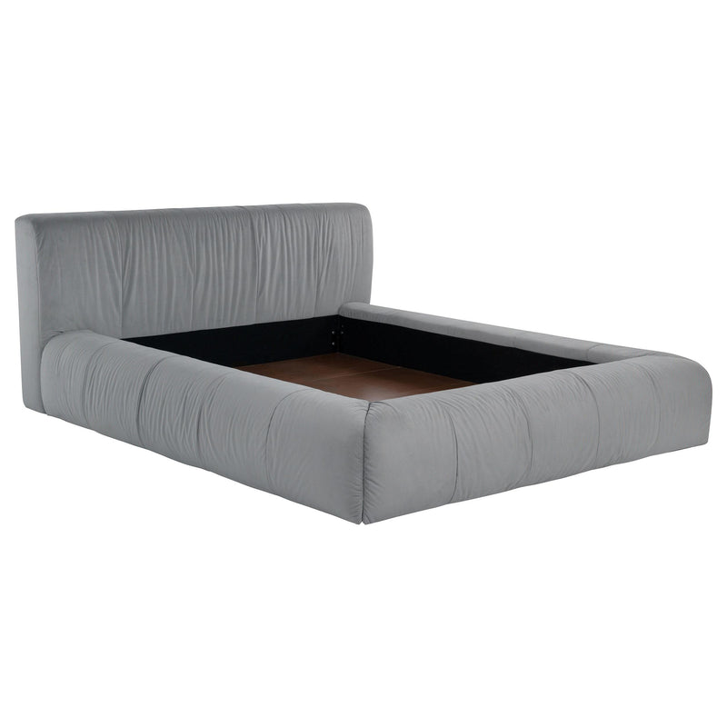  Coaster Furniture Wilshire 315981Q Upholstered Queen Platform Bed - Grey IMAGE 1