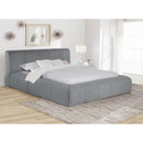  Coaster Furniture Wilshire 315981Q Upholstered Queen Platform Bed - Grey IMAGE 4