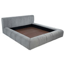  Coaster Furniture Wilshire 315981KE Upholstered Eastern King Platform Bed - Grey IMAGE 1