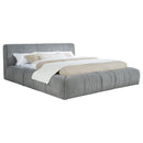  Coaster Furniture Wilshire 315981KE Upholstered Eastern King Platform Bed - Grey IMAGE 2