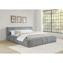  Coaster Furniture Wilshire 315981KE Upholstered Eastern King Platform Bed - Grey IMAGE 4