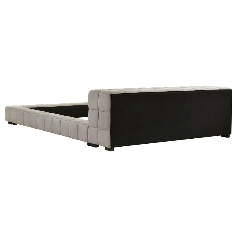  Coaster Furniture Trinity 306121KW Upholstered Cal King Platform Bed - Light Taupe IMAGE 3