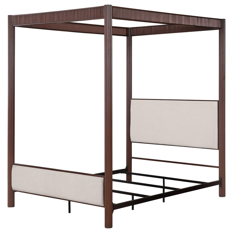  Coaster Furniture Zimmerlee 360331Q 89-inch Metal Queen Canopy Bed - Rust Brown IMAGE 3