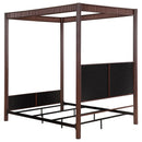  Coaster Furniture Zimmerlee 360331Q 89-inch Metal Queen Canopy Bed - Rust Brown IMAGE 5