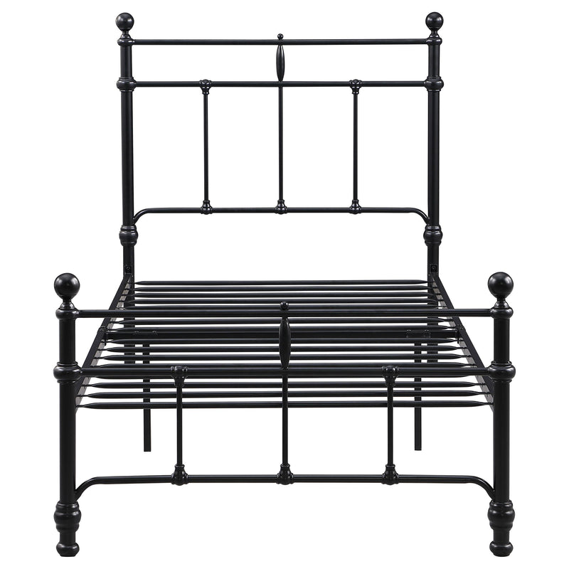  Coaster Furniture Novak 316001T 48-inch Metal Twin Open Frame Bed - Matte Black IMAGE 2