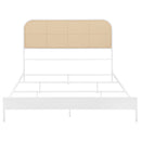  Coaster Furniture Amherst 360301Q Radio Weave Rattan Metal Queen Bed - White IMAGE 2
