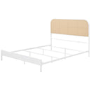  Coaster Furniture Amherst 360301Q Radio Weave Rattan Metal Queen Bed - White IMAGE 3